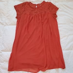 Burnt Orange Shift Dress